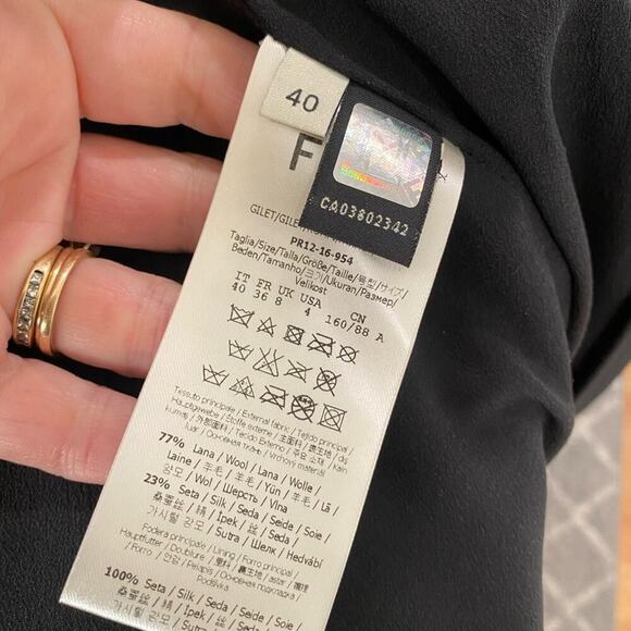 Fendi Sleeveless Silk Blend Dress in Black - Picture 8 of 8